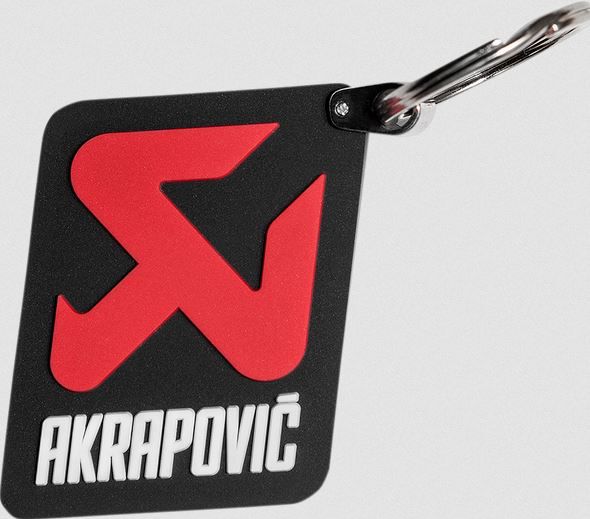 AKRAPOVIC Schlüsselanhänger Gummi: Logo quadratisch, schwarz