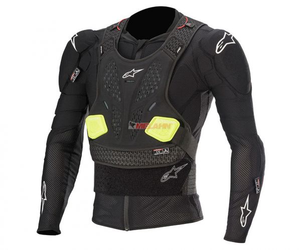 ALPINESTARS Protektorenjacke: Bionic Pro V2, schwarz/neongelb