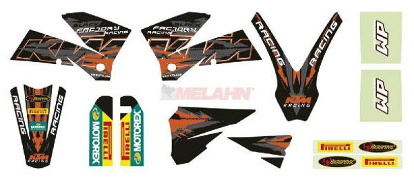 KTM Graphic Kit SX/EXC 05-07, 12-teilig, schwarz