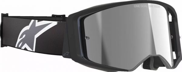 ALPINESTARS Brille: Supertech Corp ABS, schwarz/weiß silber-verspiegelt