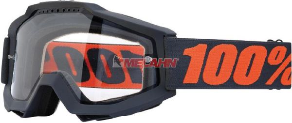100% Brille: Accuri Enduro Gunmetal, grau/orange