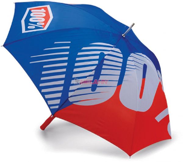 100% Regenschirm: Premium, blau/rot 127cm,