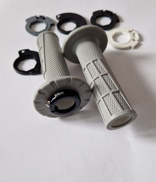 KTM/ODI Griff (Paar): Lock-On mit Loch, 125-500 SX 2023- / EXC 2024-, grau
