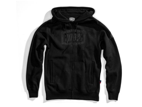 100% Zip-Hoody: Syndicate, schwarz