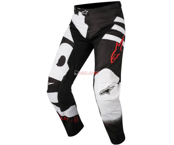 ALPINESTARS Hose: Racer Braap, schwarz/weiß/rot