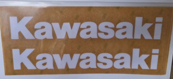 FACTORY EFFEX Aufkleber für Gabel oder Schwinge (Paar), Kawasaki weiß/transparent