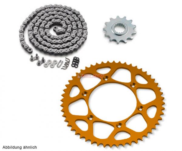 KTM Kettensatz/Kettenkit X-Ring SX/EXC orange, 14/52 Zähne