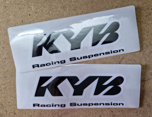 KYB Gabelaufkleber KYB (Paar), klar/schwarz