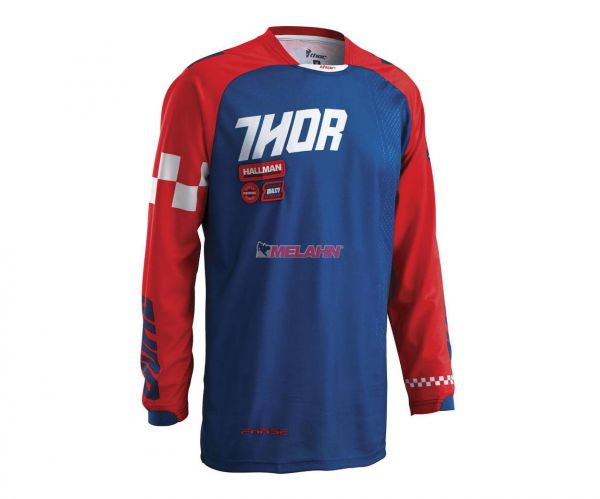 THOR Hemd: Phase Ramble, navy/rot