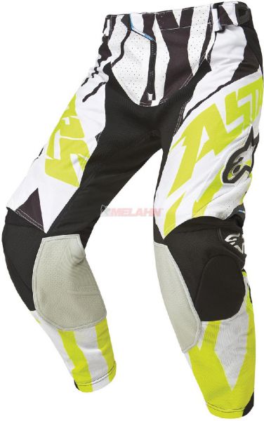 ALPINESTARS Hose: Techstar, neon-gelb/weiß