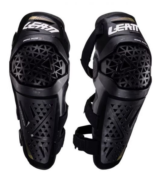 LEATT Knie- und Schienbeinprotektor (Paar): Dual Axis Pro, schwarz