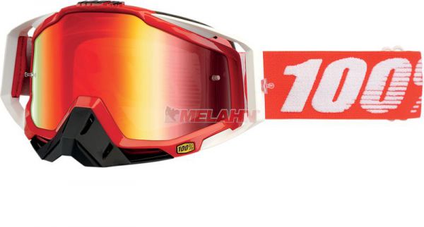 100% Racecraft Fire Red Goggle Motocross MTB MX Enduro Cross Brille, verpsiegelt, rot