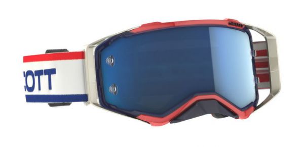 SCOTT Prospect Retro Goggle Motocross MTB MX Enduro Cross Brille blau-weiß-rot electricblue verspieg
