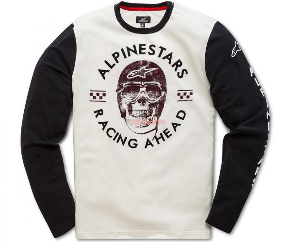 Alpinestars Langarmshirt: Pilot Knit, offwhite/black