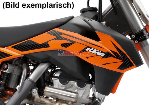KTM Spoiler (Paar) mit Dekor, weiß, SX/SMR 13-15 / EXC 14-16, Factory Edition 2015