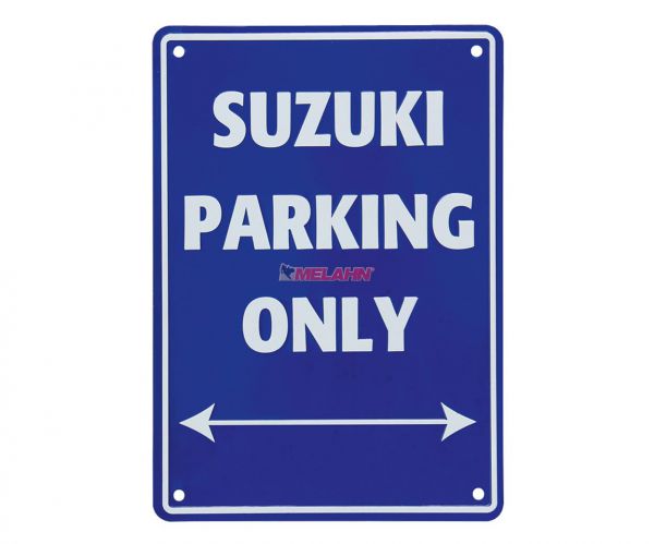 MT Metallschild: Suzuki Parking Only