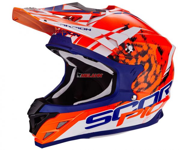 SCORPION Helm: VX-15 Evo Air Kistune, orange/blau/weiß
