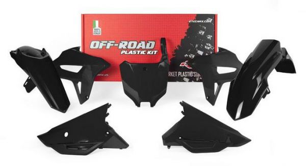 R-TECH Plastik-Kit (7-teilig): Honda CRF 450 2021-2022, schwarz