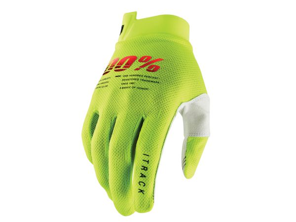 100% Handschuh: I-Track, neon-gelb