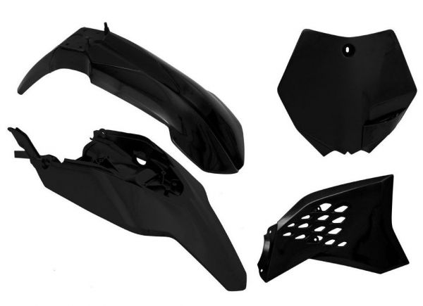 R-TECH Plastik-Kit für KTM 65 SX 09-11, 4-teilig, schwarz