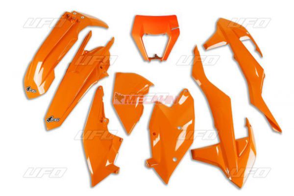 UFO Plastik-Kit für KTM mit Lampenmaske EXC 2017-2019, orange