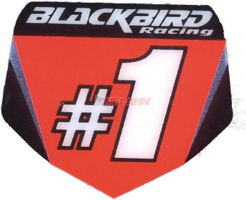 BLACKBIRD Aufkleber Starttafel 5,5x5cm, neon-orange BLACKBIRD Aufkleber Starttafel 5,5x5cm, neon-orange