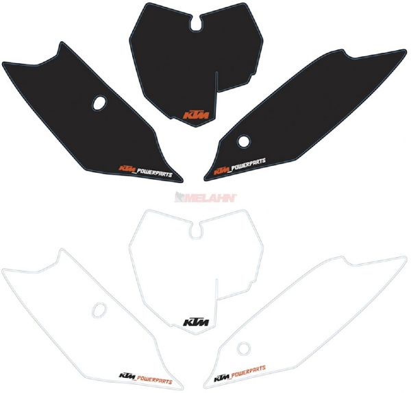 BLACKBIRD Starttafelaufkleber-Set für KTM EXC 08-11, schwarz