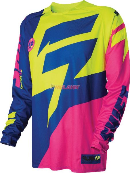 SHIFT Hemd: Faction LE Chad Reed A 1, gelb/blau/pink, Gr.L