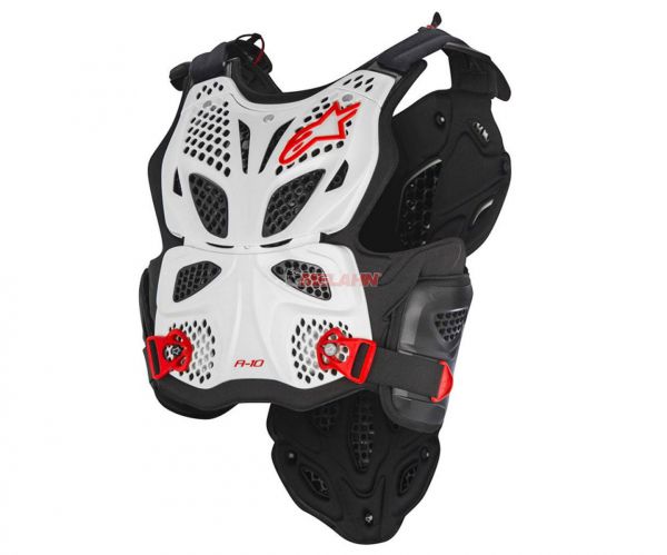 ALPINESTARS Brustpanzer: A-10, weiß/schwarz/rot