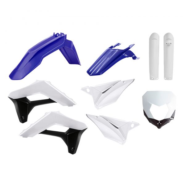 POLISPORT Plastik-Kit für SHERCO 125-450 SE-R/SEF-R 2017-2023, blau/weiß (OEM 2021)