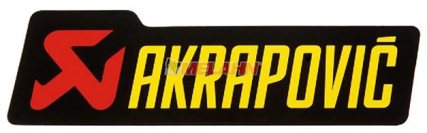 AKRAPOVIC Aufkleber: Street hitzefest schwarz/rot/gelb, 18x5,1cm