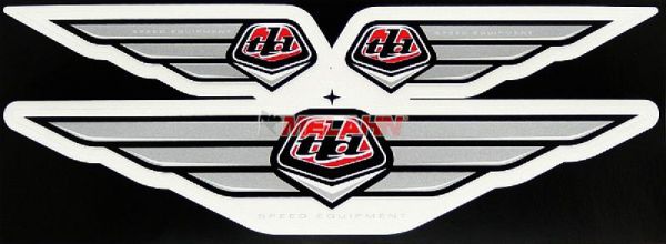 TROY LEE DESIGNS Aufkleber-Kit: Wing-Emblem, rot