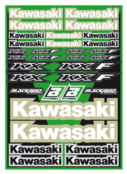 BLACKBIRD Aufkleber-Kit: Kawasaki, universal, 32-tlg.