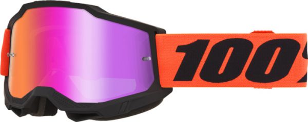 100% Brille: Accuri 2 Ferran, schwarz/orange, rot-verspiegelt