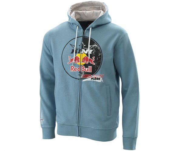 KINI-Red Bull Zip-Hoodie: Circle, hellblau