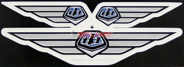 TROY LEE DESIGNS Aufkleber-Kit: Wing-Emblem, blau