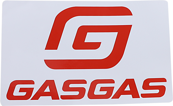 DCOR Sponsor Aufkleber: GasGas 15cm, rot/weiß