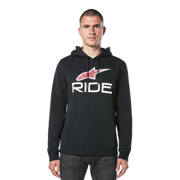 ALPINESTARS Hoody: Ride 4.0, schwarz/weiß/rot