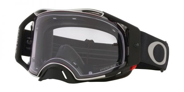 OAKLEY Brille: Airbrake MX Tuff Blocks schwarz-gunmetal, klares Glas