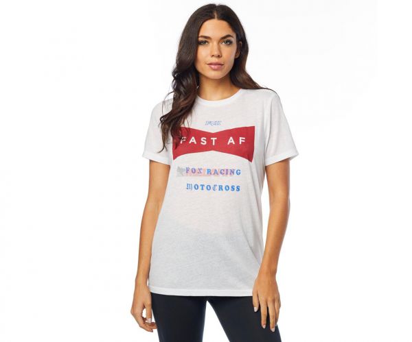 FOX Girls T-Shirt: Fast AF, weiß