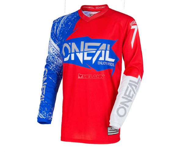 ONEAL Jersey: Element Burnout, rot/weiß/blau