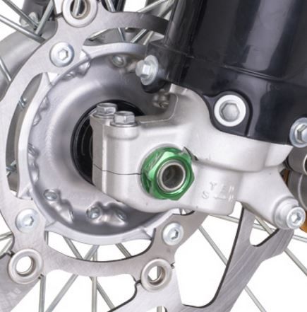 ZETA Aluminium-Achsmutter vorne für KX/KXF 04- / RMZ 04- / WRF 19- / YZF 14-, grün