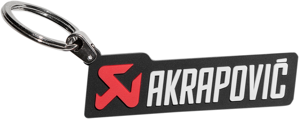 AKRAPOVIC Schlüsselanhänger Gummi: Logo waagerecht, schwarz