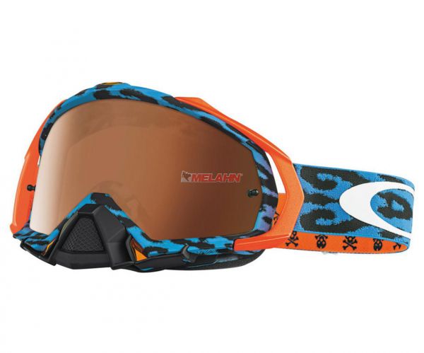 OAKLEY Brille: Mayhem Troy Lee Designs, Cheetah blau, verspiegelt