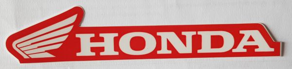 DCOR Sponsor Aufkleber: HONDA 15x3cm, rot/weiß