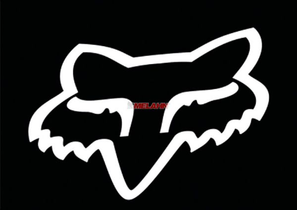 FOX TDC-Aufkleber: Head 6,5x5,5cm, weiß