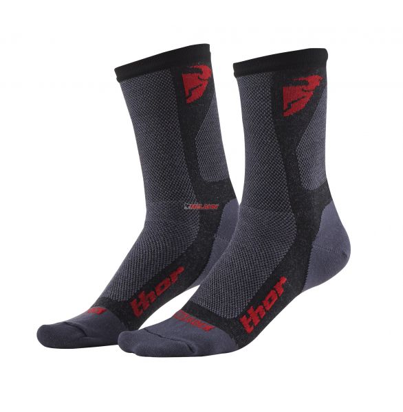 THOR MX Socke (Paar): kurz, schwarz/rot