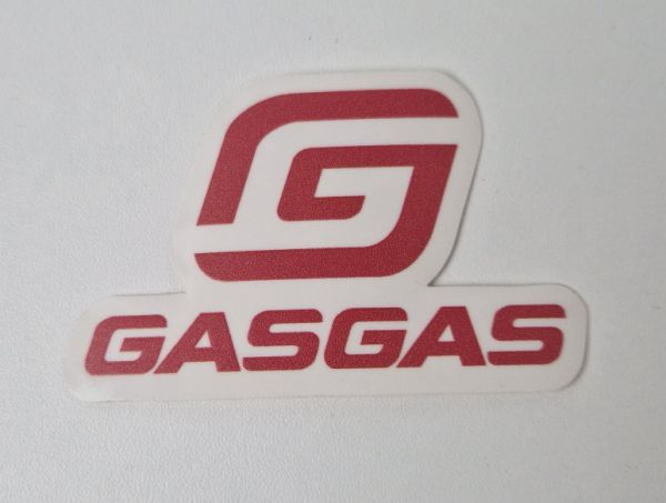 DCOR Sponsor Aufkleber: GasGas 5x8cm, rot/transparent