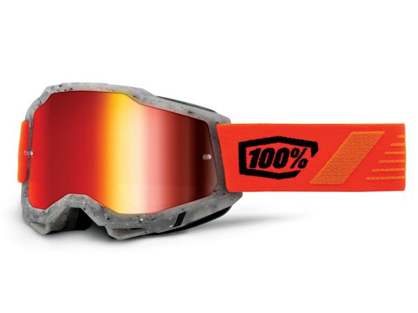 100% Brille: Accuri 2 Schrute, grau/orange, rot-verspiegelt