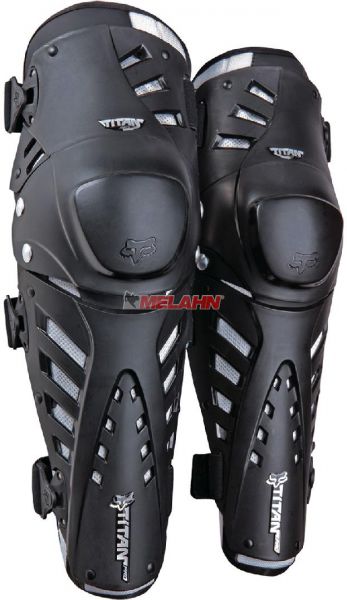 FOX Knie-/Schienbeinprotektor (Paar): Titan Pro, schwarz